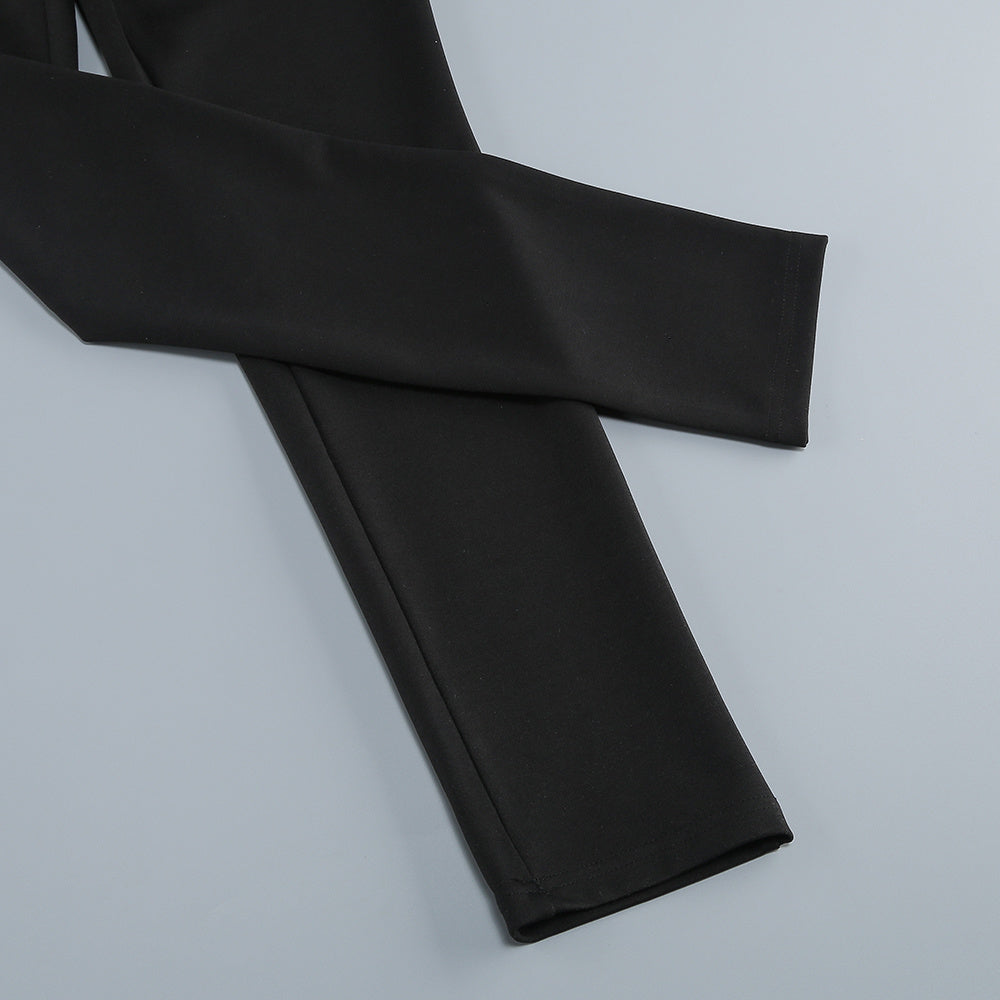 Black Sheer Mesh Corset-Style Skinny Jumpsuit with Cutout Sides