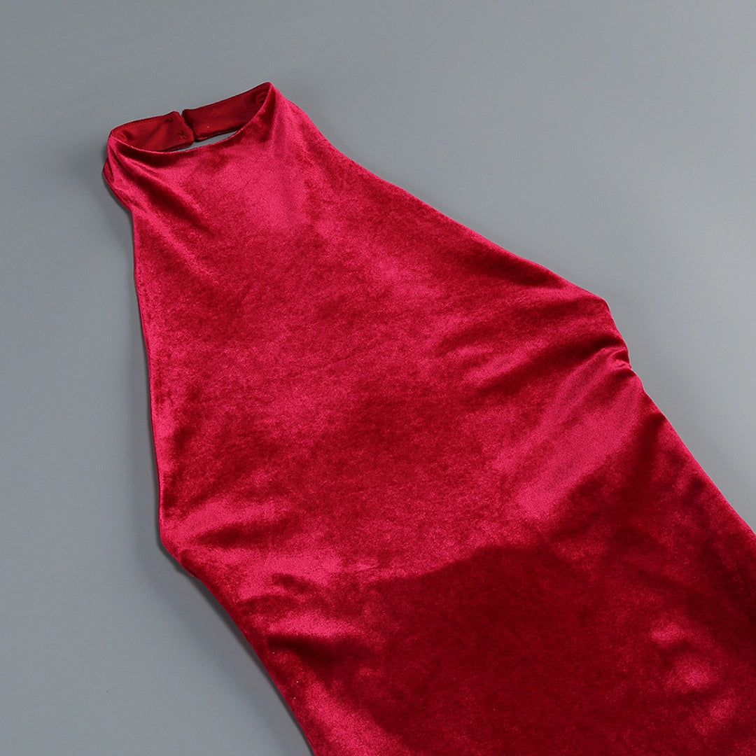 Royal Blue Sequin Mermaid Evening Gown with Beaded Details