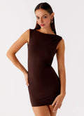 Elegeleges Exclusive - Radia Mini Dress - Chocolate