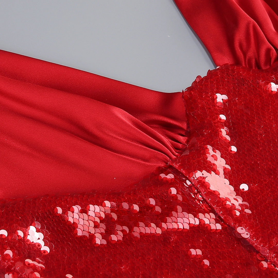 Royal Blue Satin A-Line Evening Gown with Beaded Detailing