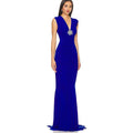 Royal Blue Ruched Mermaid Gown