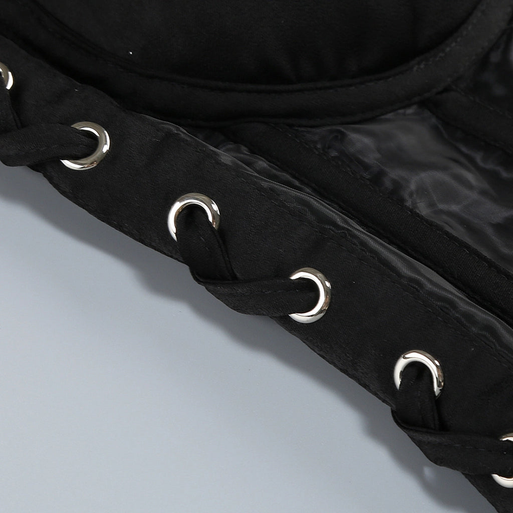 Luxury Black Strapless Corset Dress with Asymmetric Ruffle Skirt