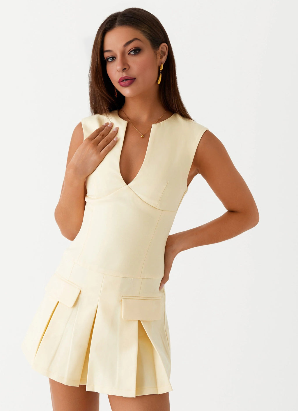 Elegeleges Exclusive - Cassia Mini Dress - Yellow