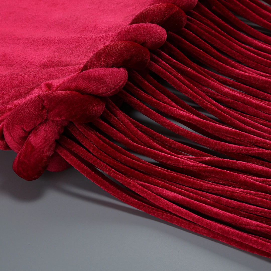 Royal Blue Sequin Mermaid Evening Gown with Beaded Details