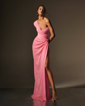 SS 2026 One-Shoulder Ruched Maxi Gown