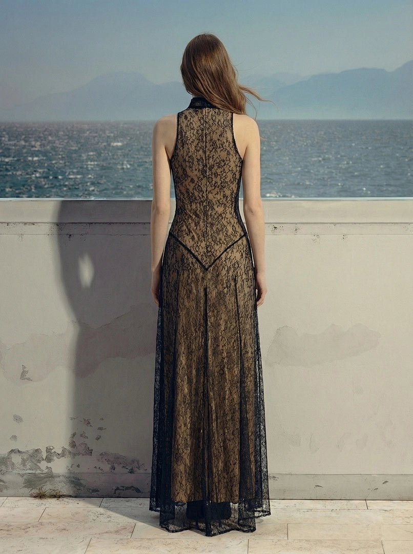 Floor-Length Emerald Green Sequin A-Line Evening Gown