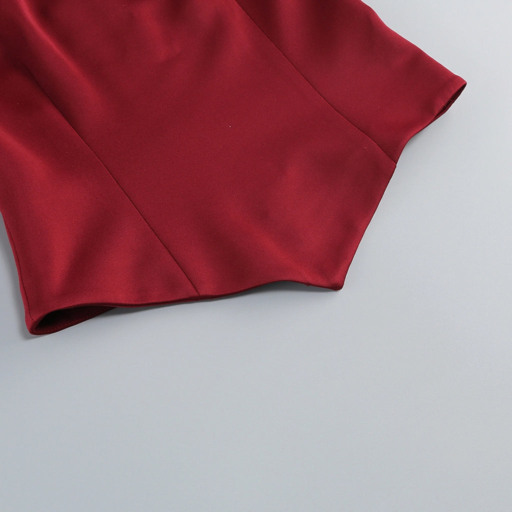 Black Mermaid Evening Gown with Crystal Embellishments