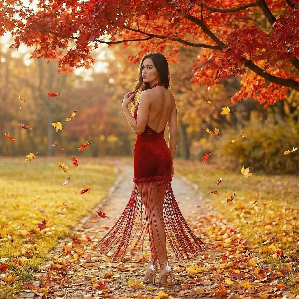Royal Blue Sequin Mermaid Evening Gown with Beaded Details