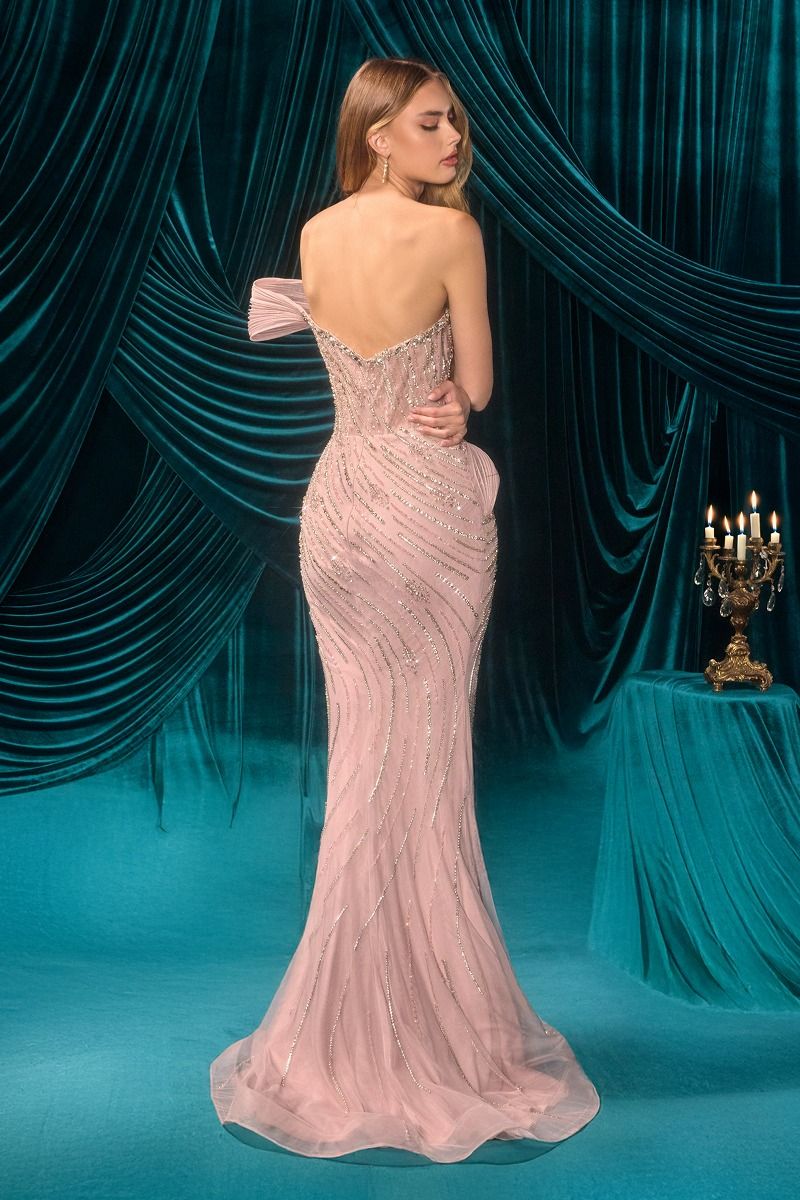 A1504 - Odette Beaded Mermaid Gown - Andrea & Leo