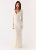 Astoria Long Sleeve Maxi Dress - Ivory