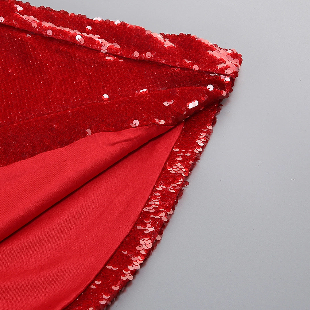 Royal Blue Satin A-Line Evening Gown with Beaded Detailing