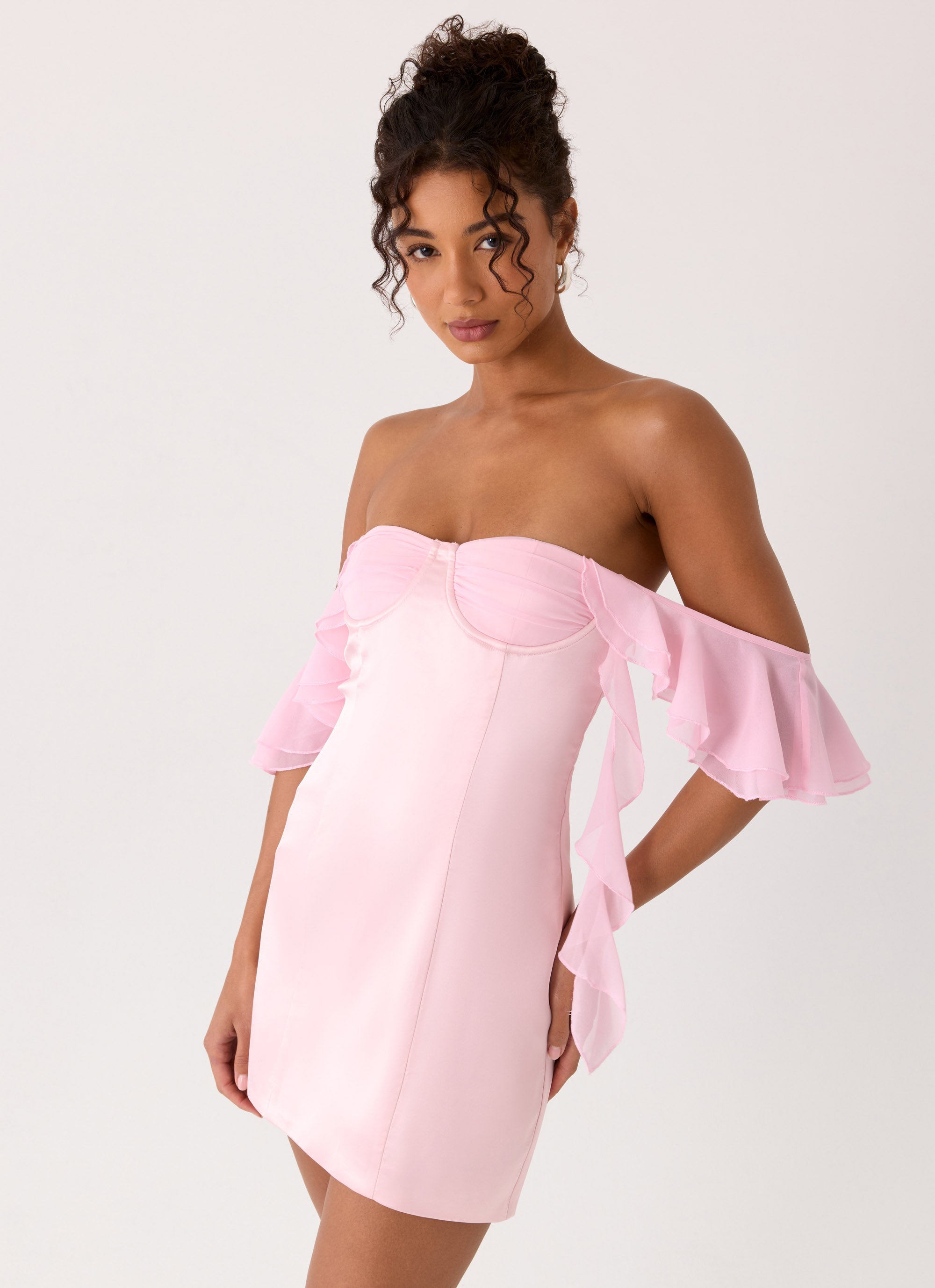 Bex Strapless Mini Dress - Pink