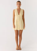 Burning Bright Mini Dress - Butter Yellow