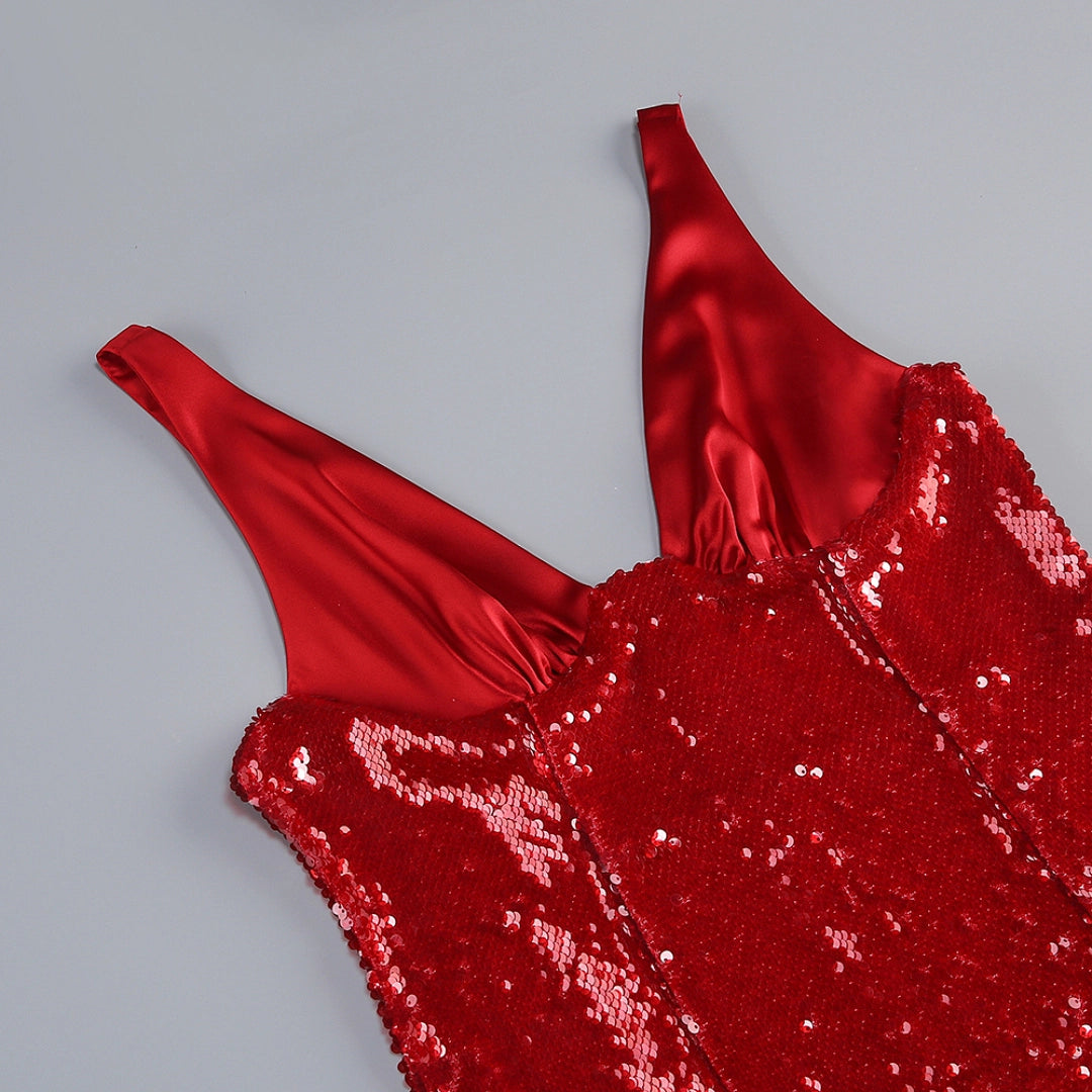 Royal Blue Satin A-Line Evening Gown with Beaded Detailing