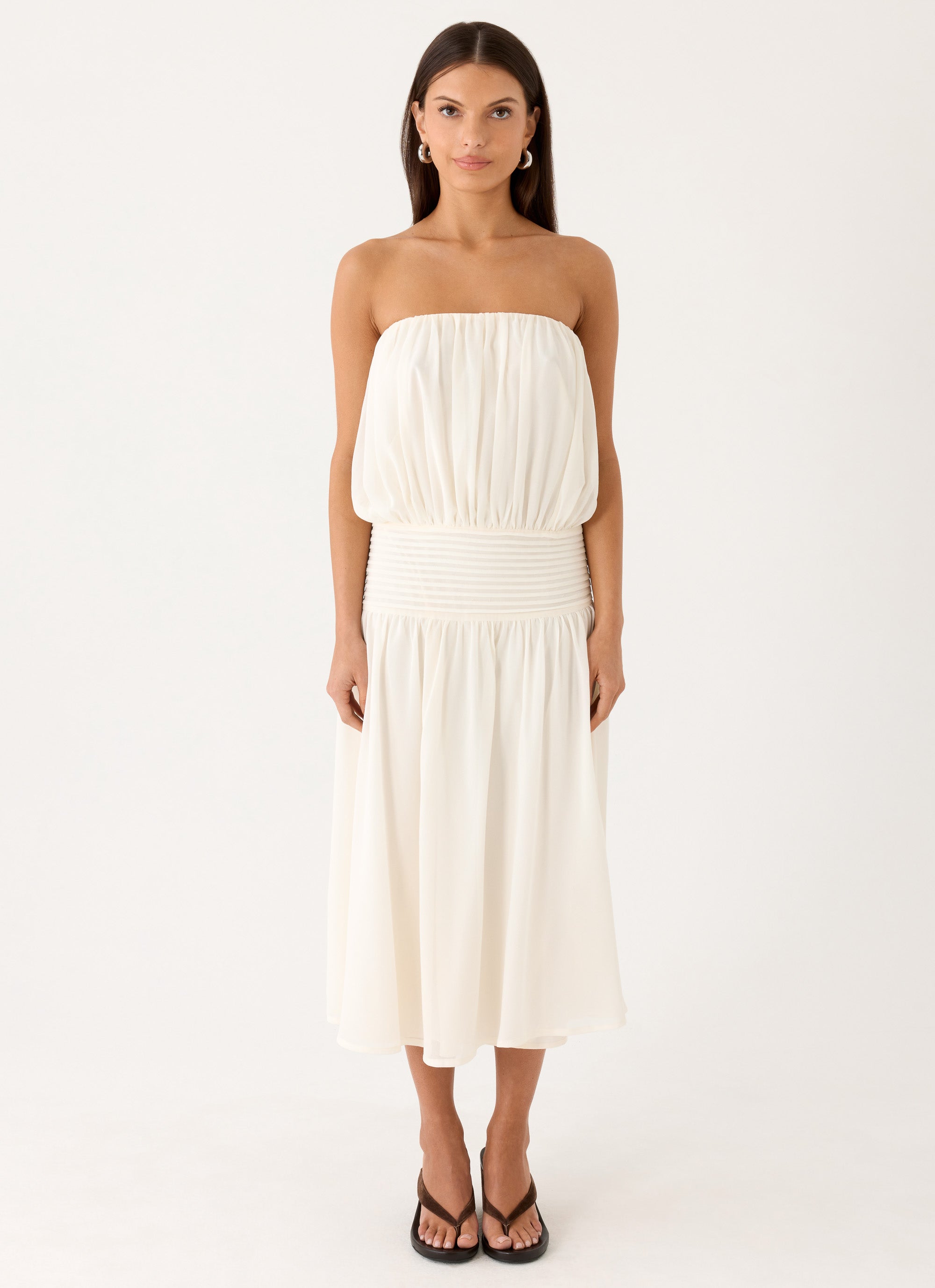 Calanthe Midi Dress - Ivory