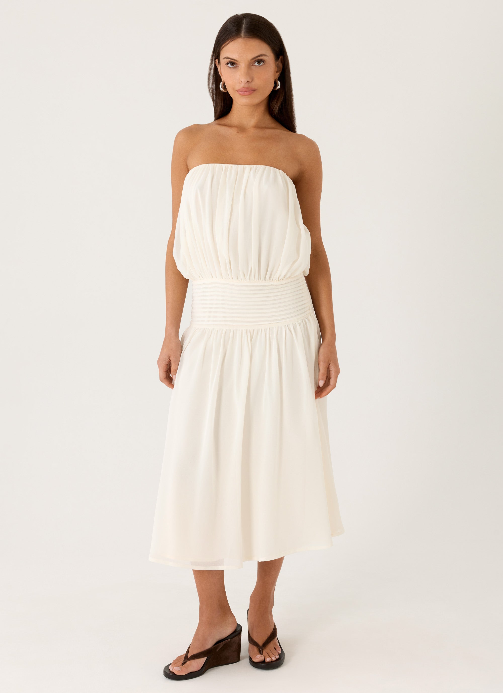 Calanthe Midi Dress - Ivory