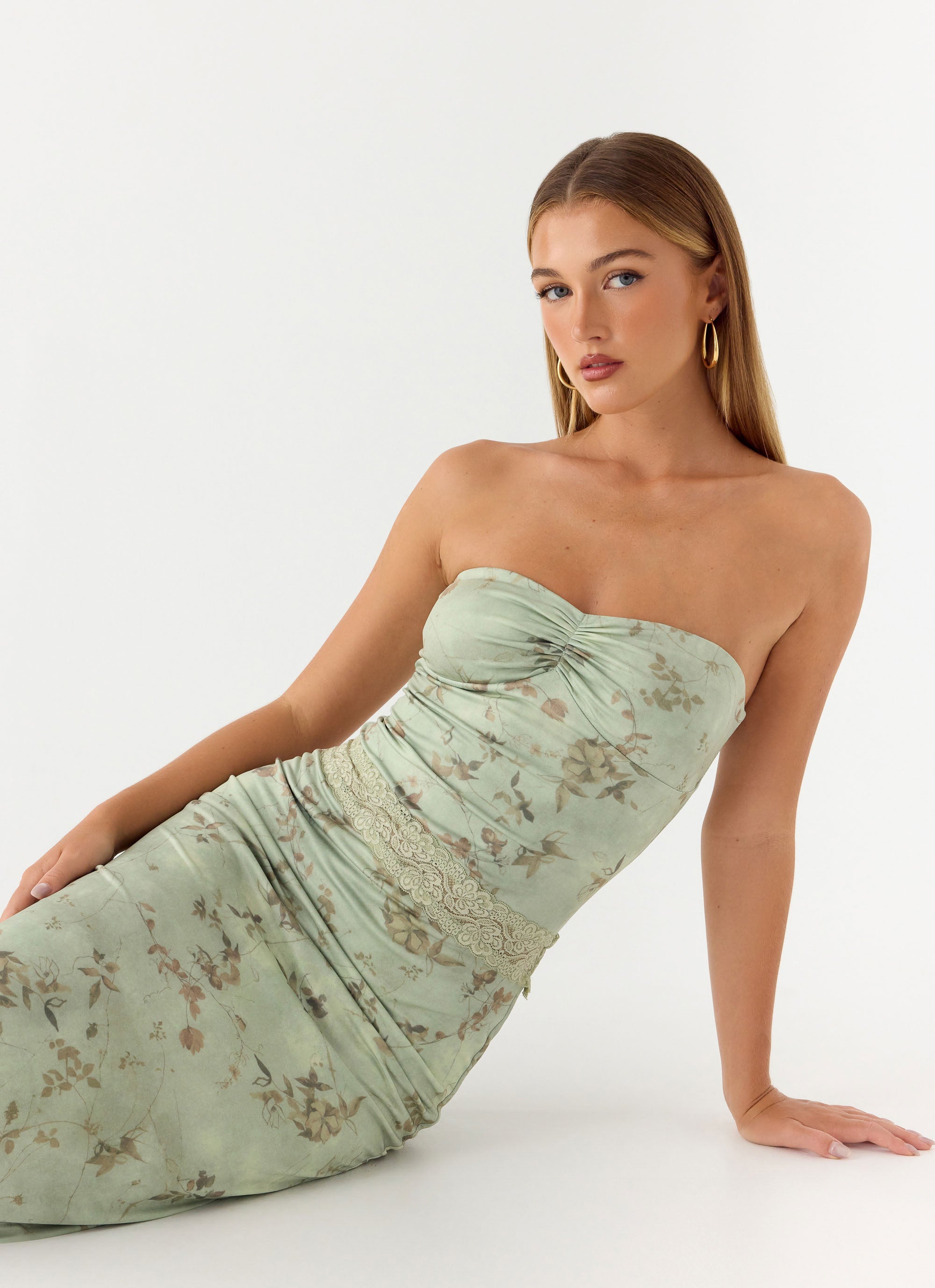 Come Through Maxi Dress - Wispy Fern