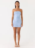 Dangerous Kind Beaded Mini Dress - Blue