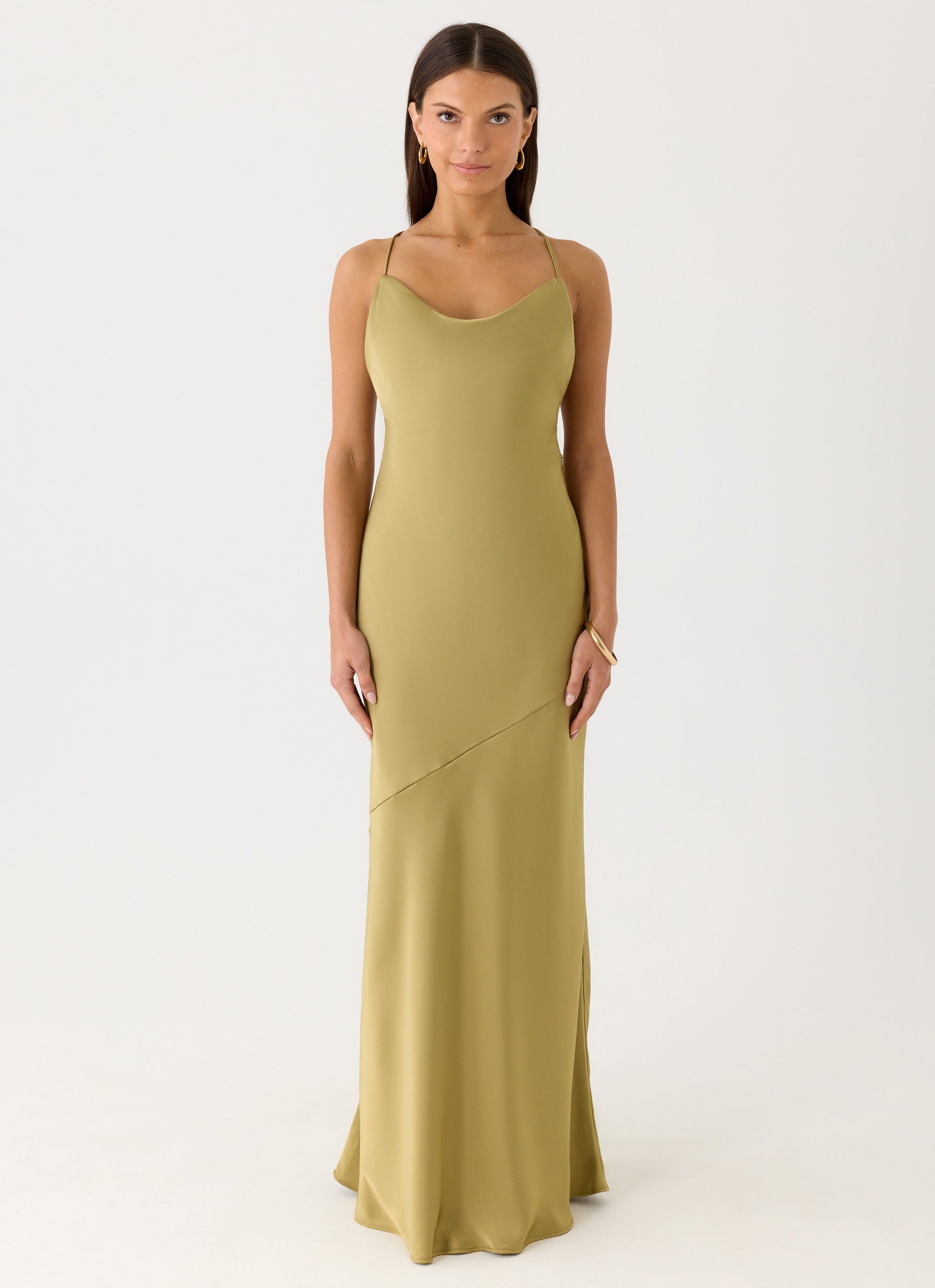 Darius Maxi Dress - Green Olive