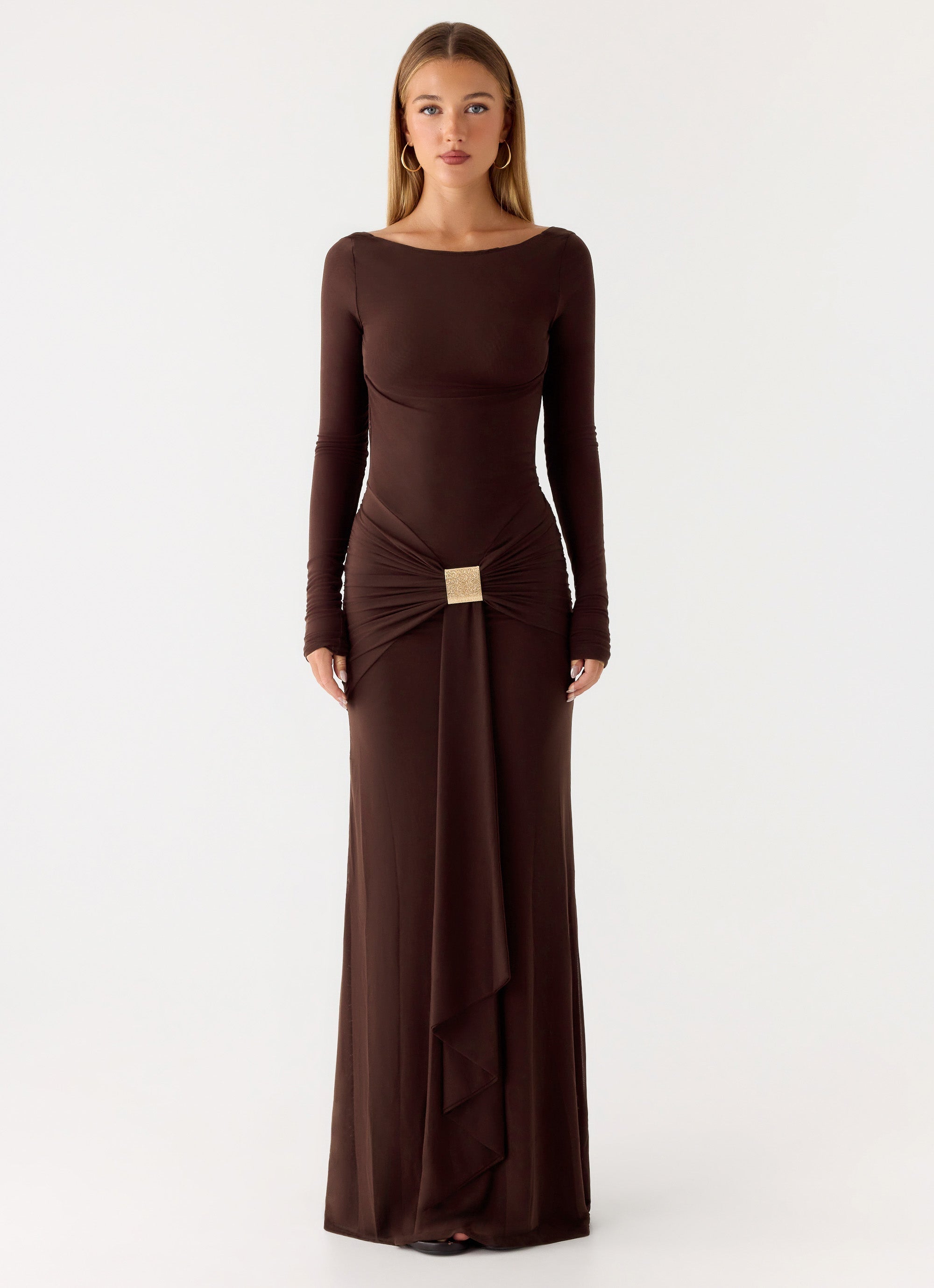 Dray Maxi Dress - Chocolate