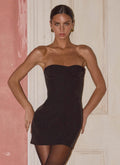 Drivers Seat Strapless Mini Dress - Black