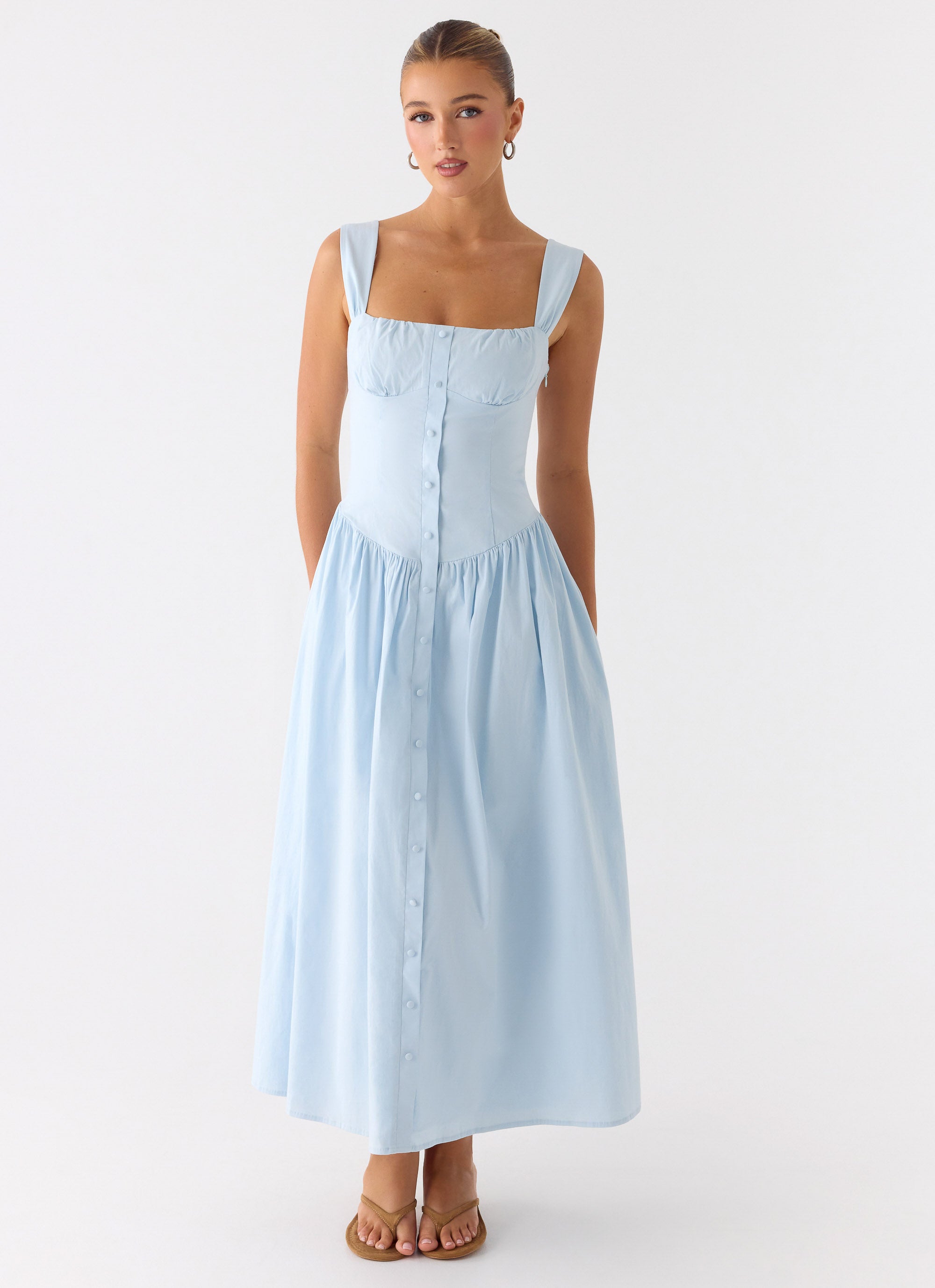 Emmalina Midi Dress - Blue