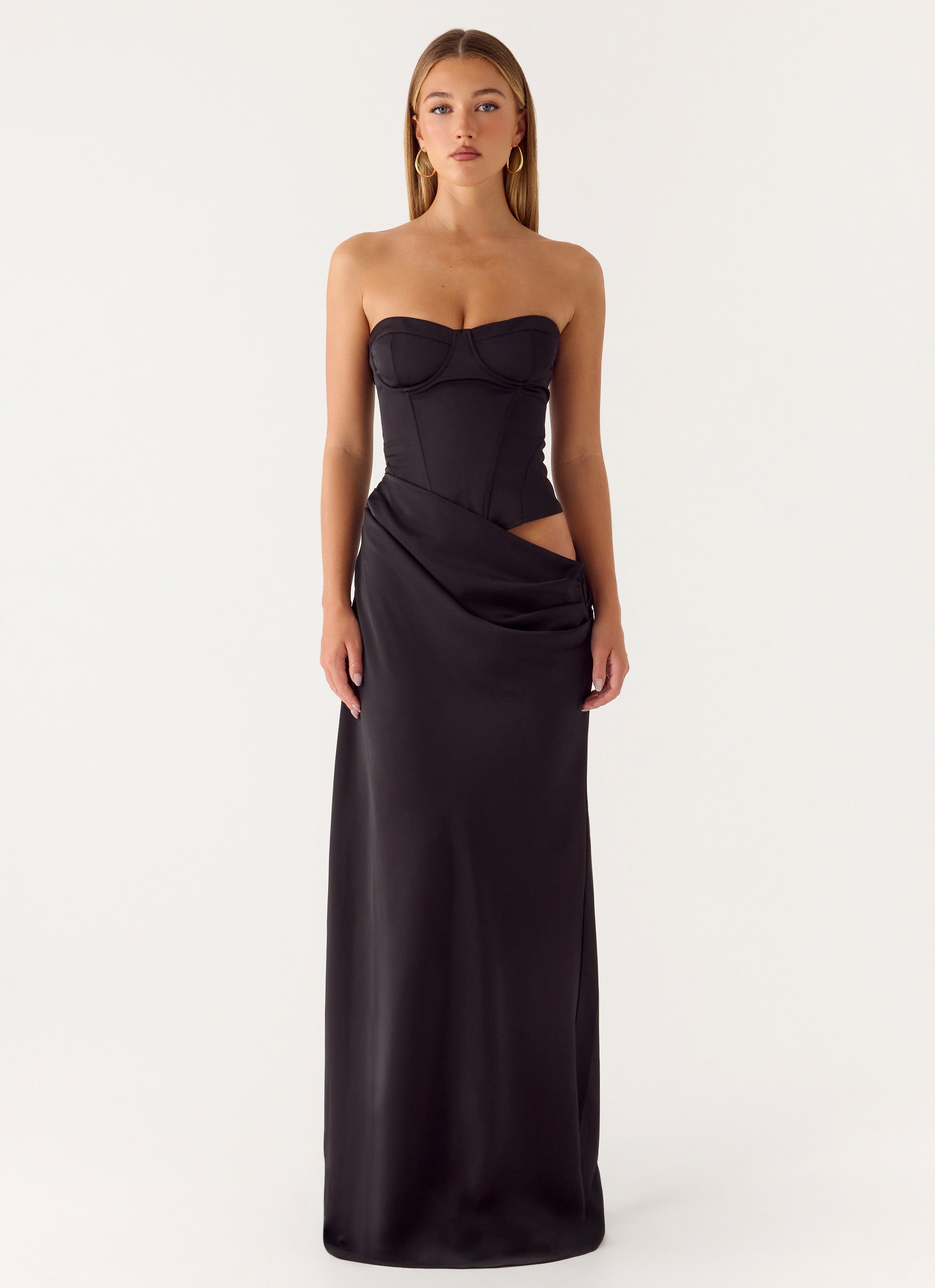 Emory Corset Maxi Dress - Black