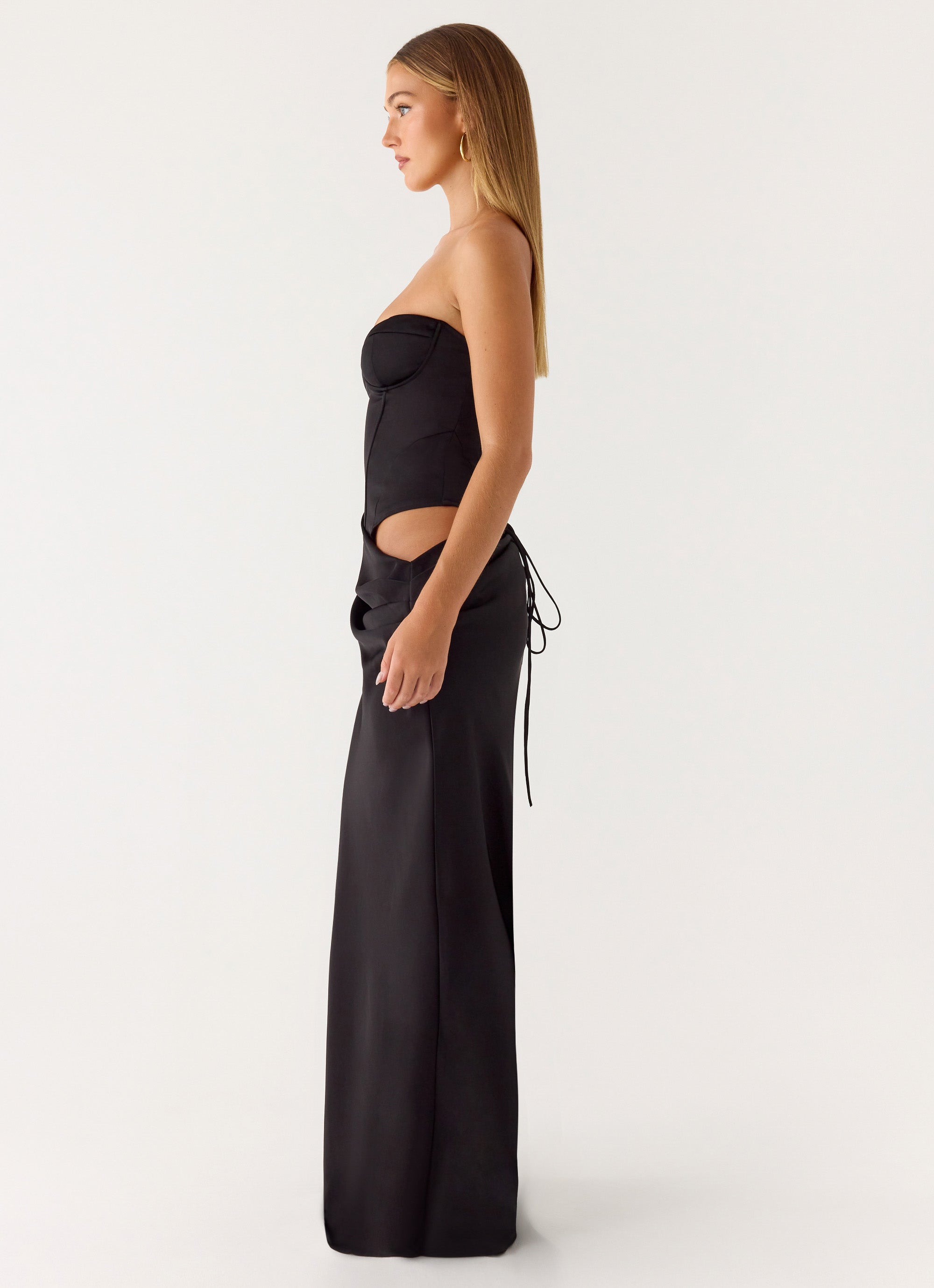 Emory Corset Maxi Dress - Black
