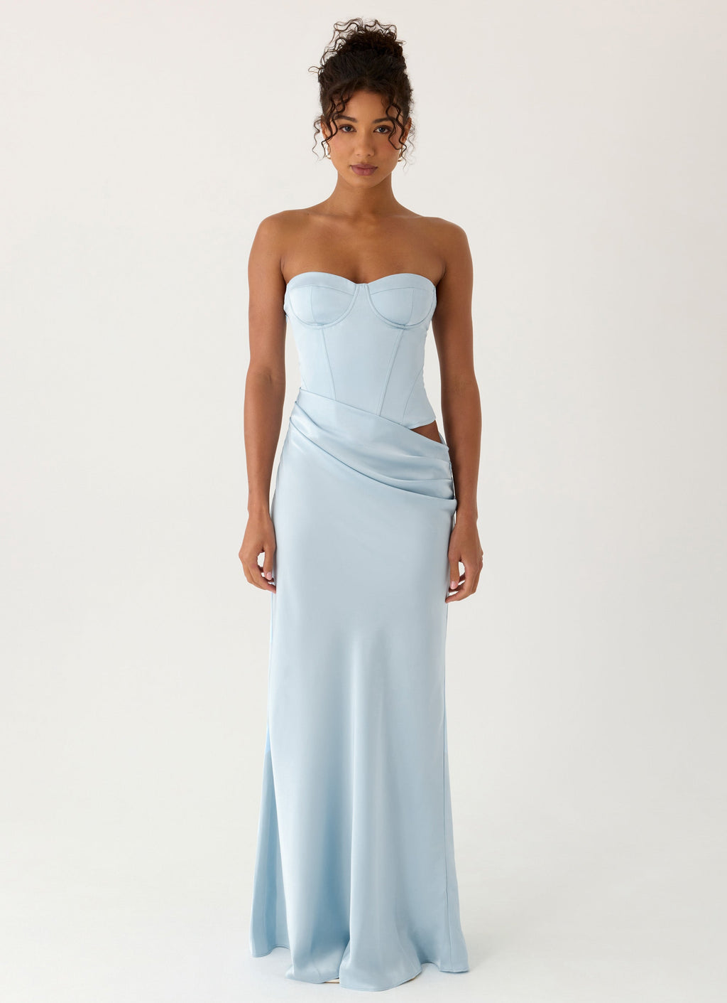Emory Corset Maxi Dress - Blue