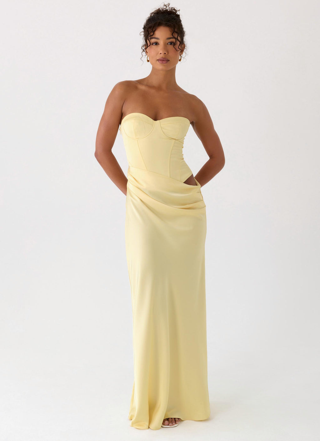Emory Corset Maxi Dress - Yellow