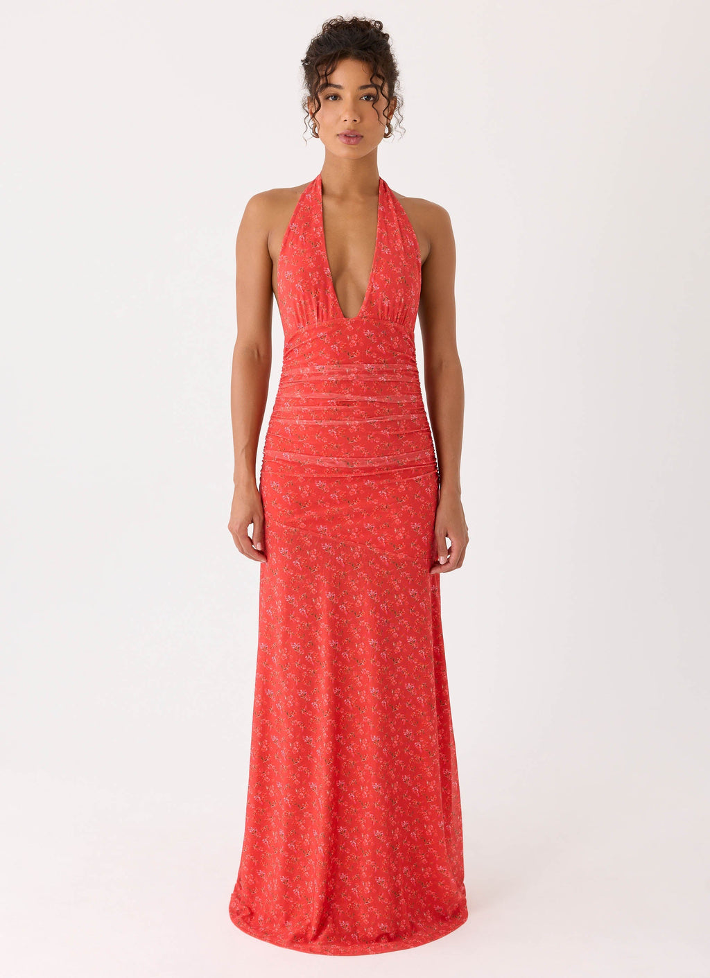 Esme Maxi Dress - Magenta Red Rose