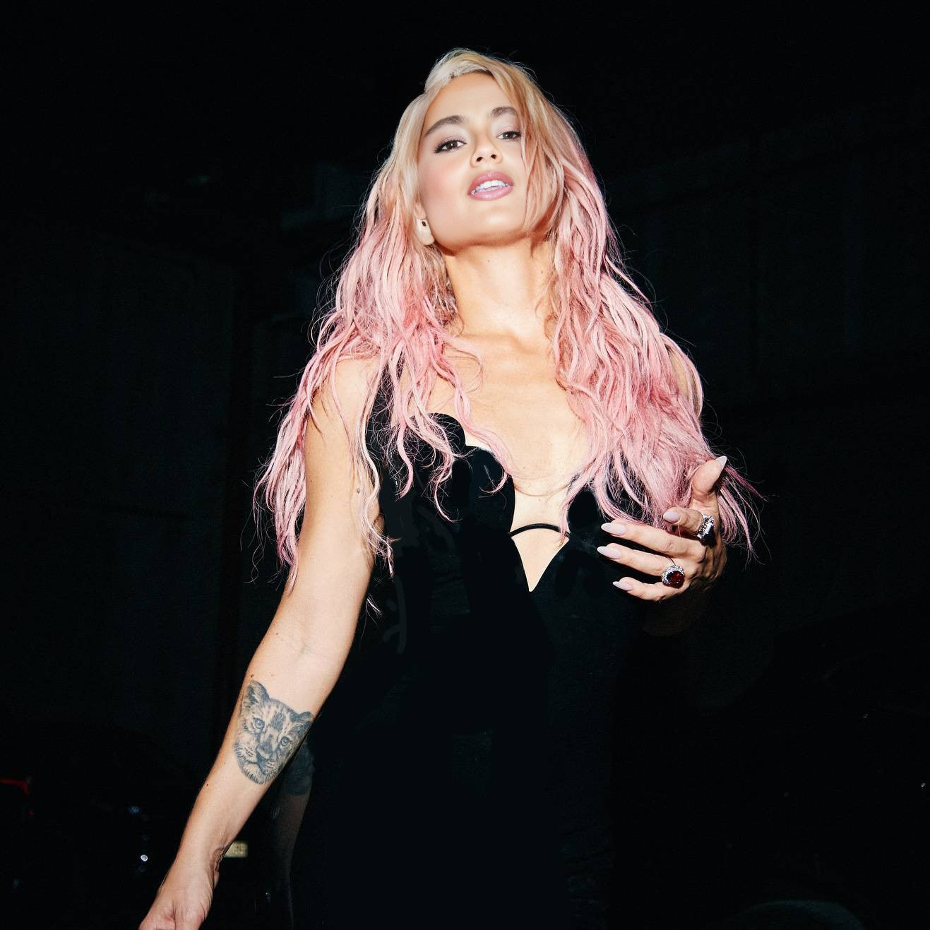 Black Structured Bustier Skinny Jumpsuit with Adjustable Straps