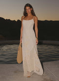 Fabienne Spliced Cotton Maxi Dress - Ivory