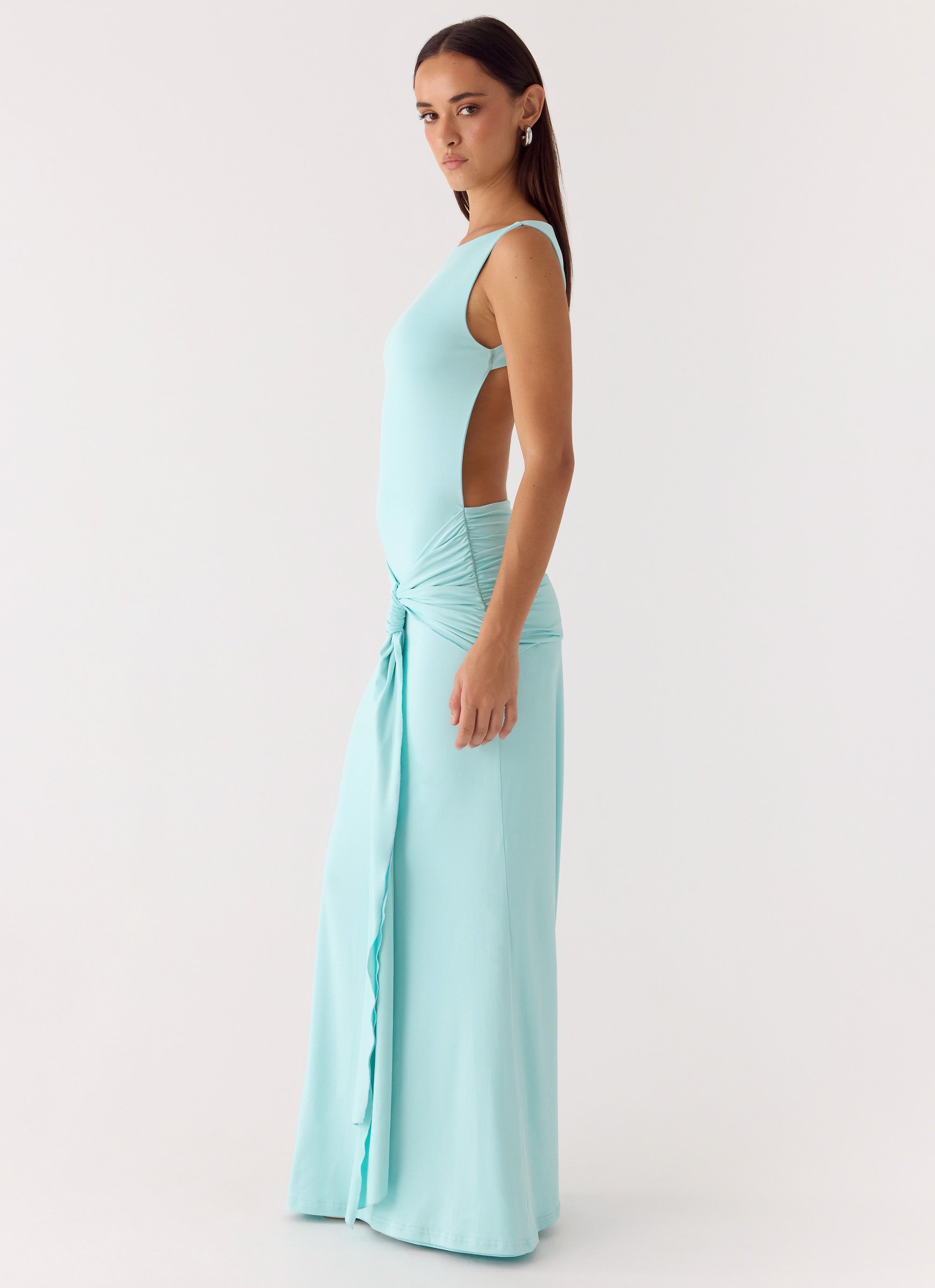 Fault Line Maxi Dress - Aqua