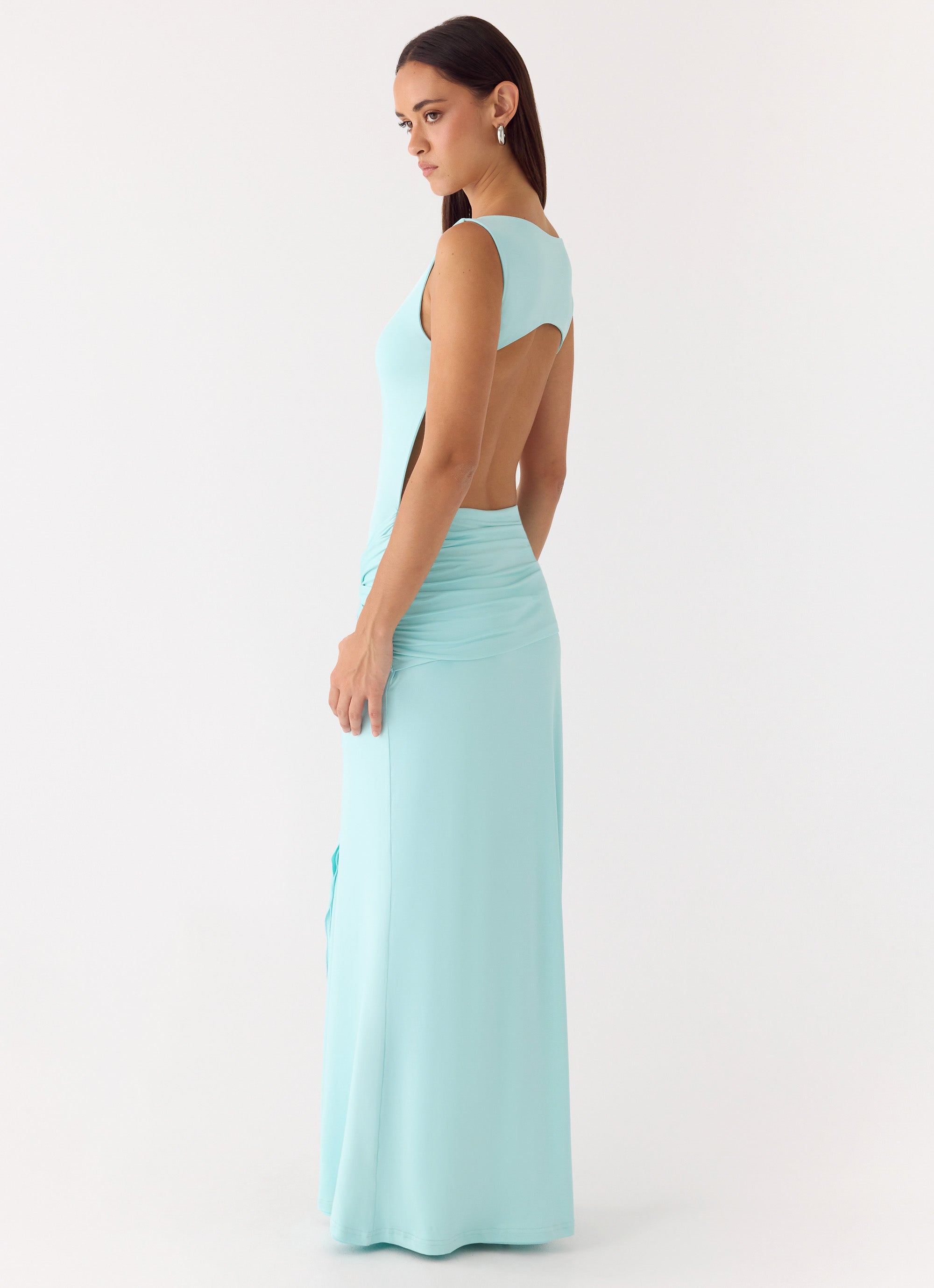 Fault Line Maxi Dress - Aqua