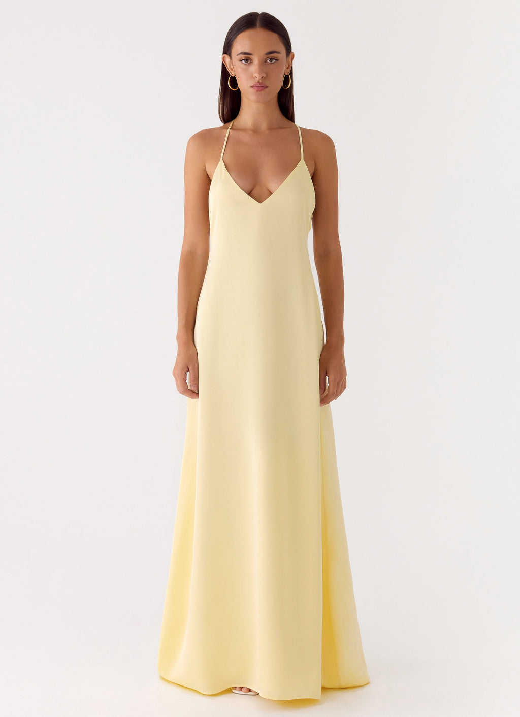 Fine Line Maxi Dress - Yellow