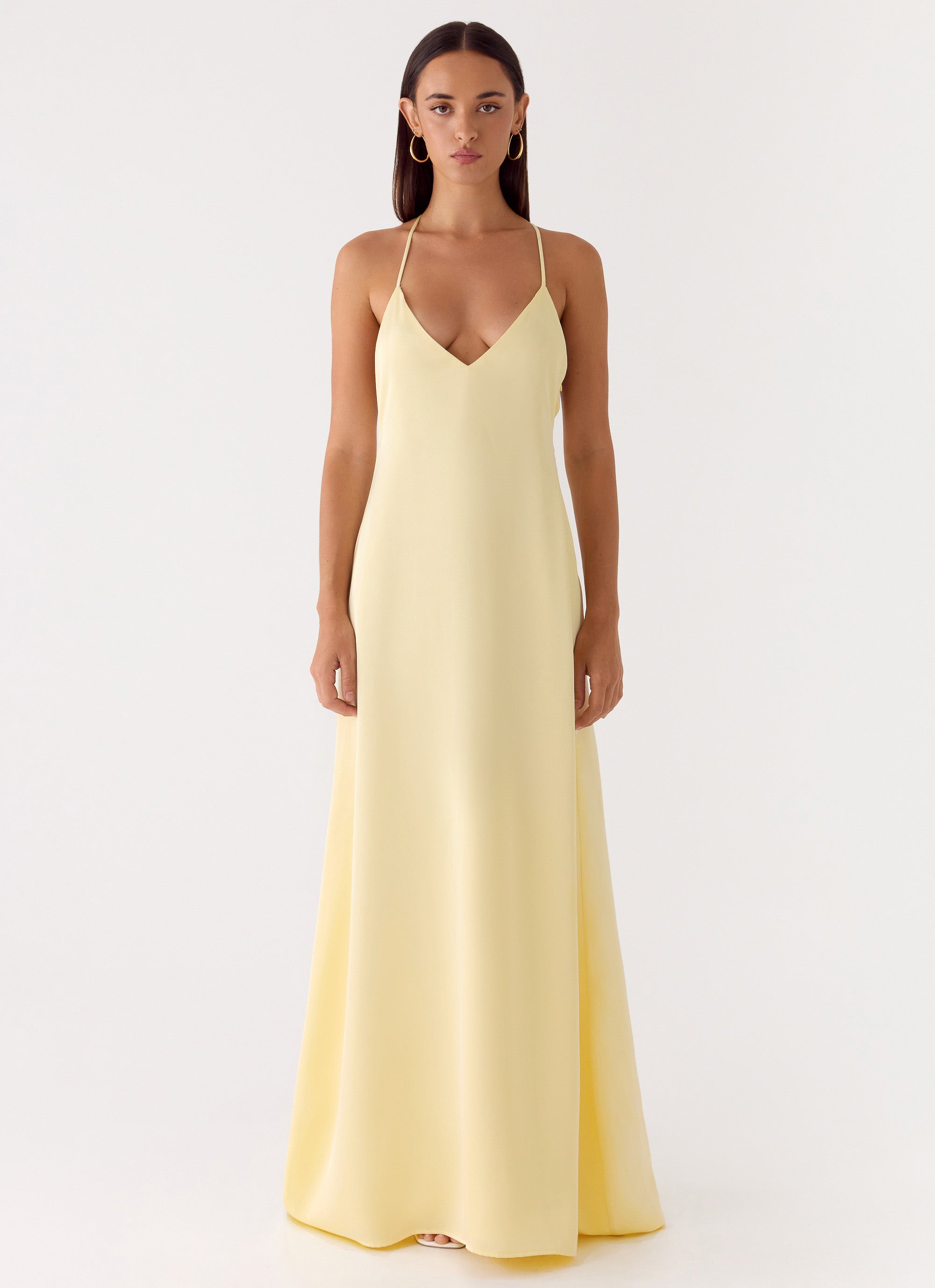 Fine Line Maxi Dress - Yellow