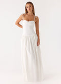 Giovanna Linen Maxi Dress - White