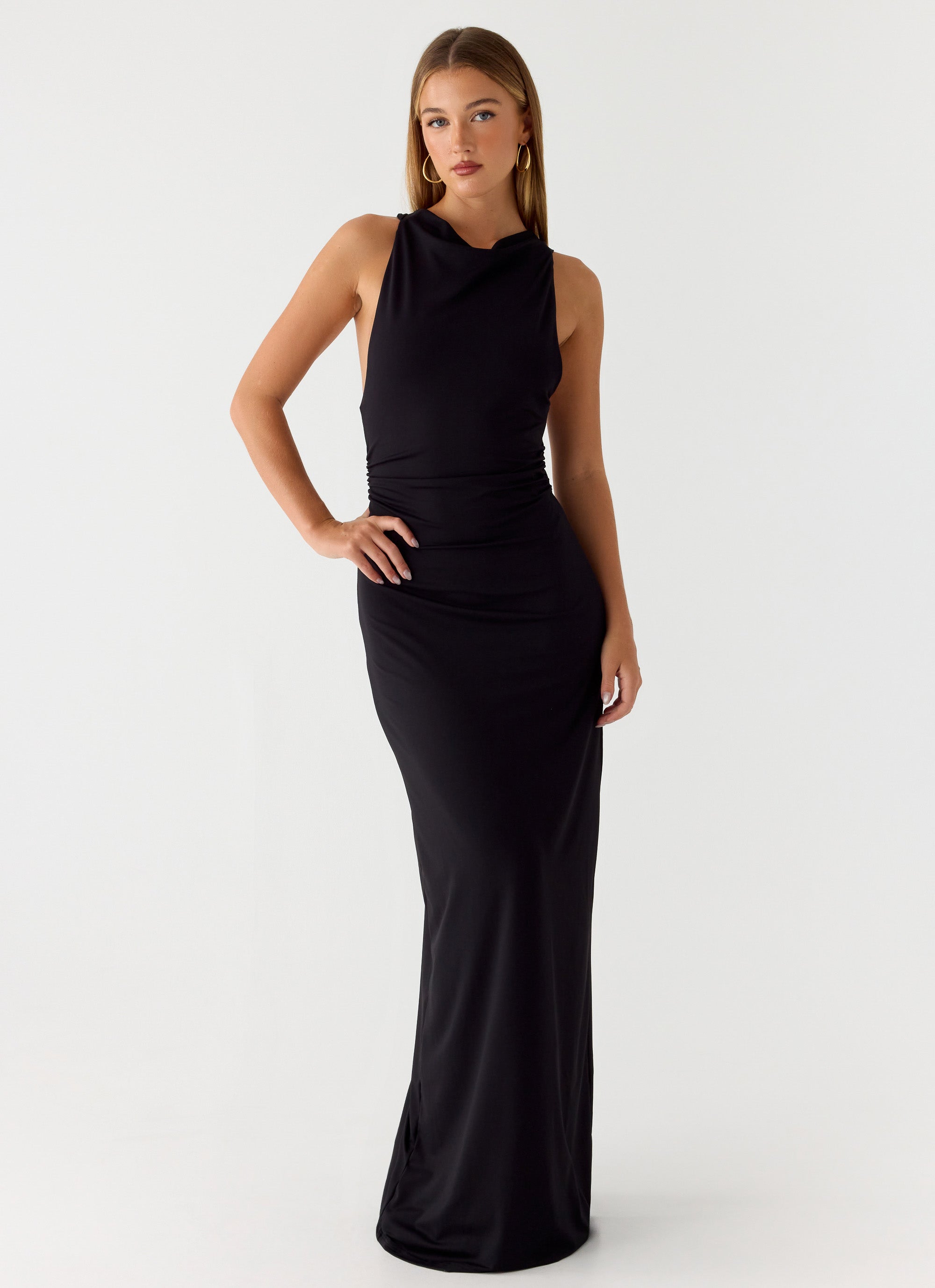 Hidden Agenda Maxi Dress - Black