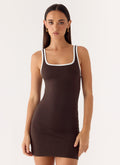 Kayla Mini Dress - Chocolate