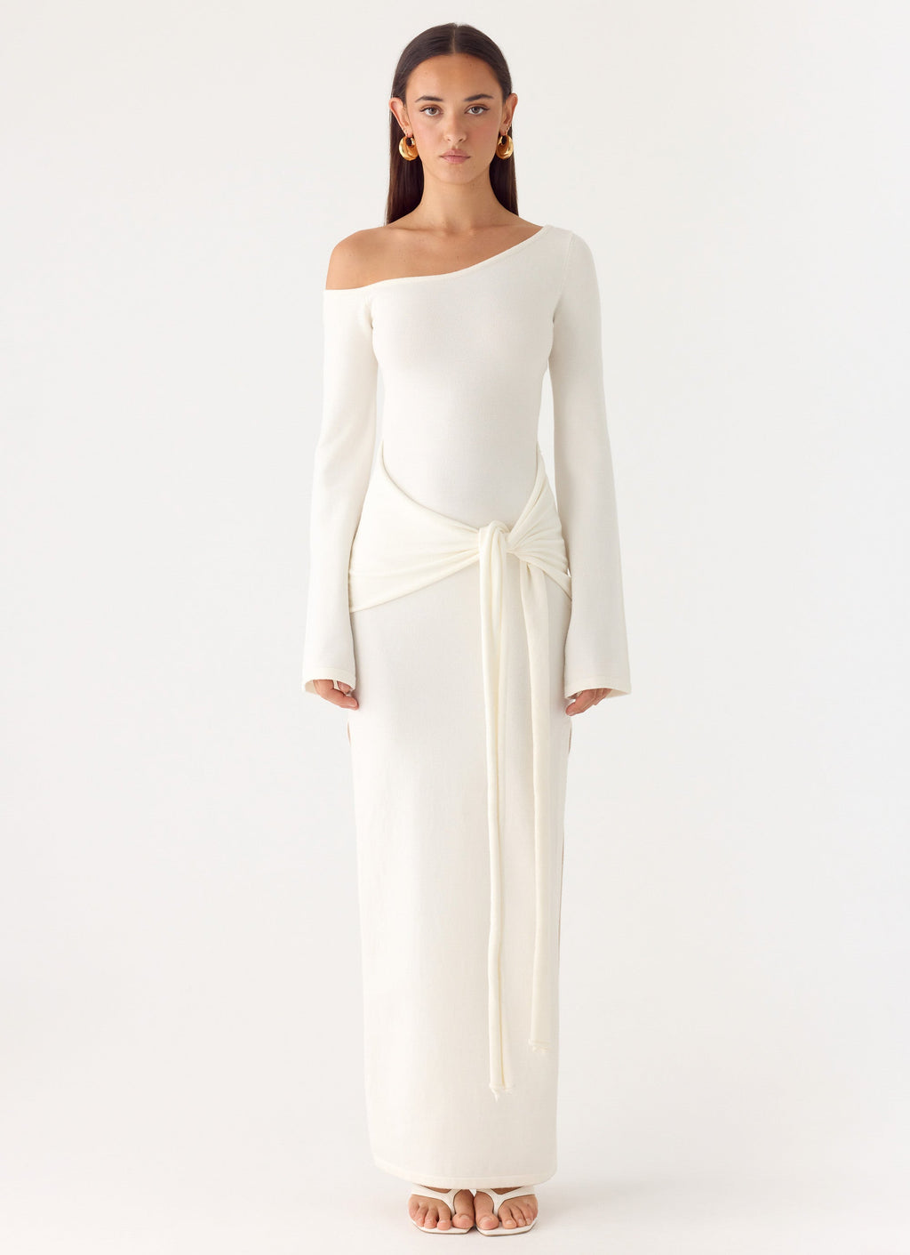 Kova Knit Maxi Dress - White