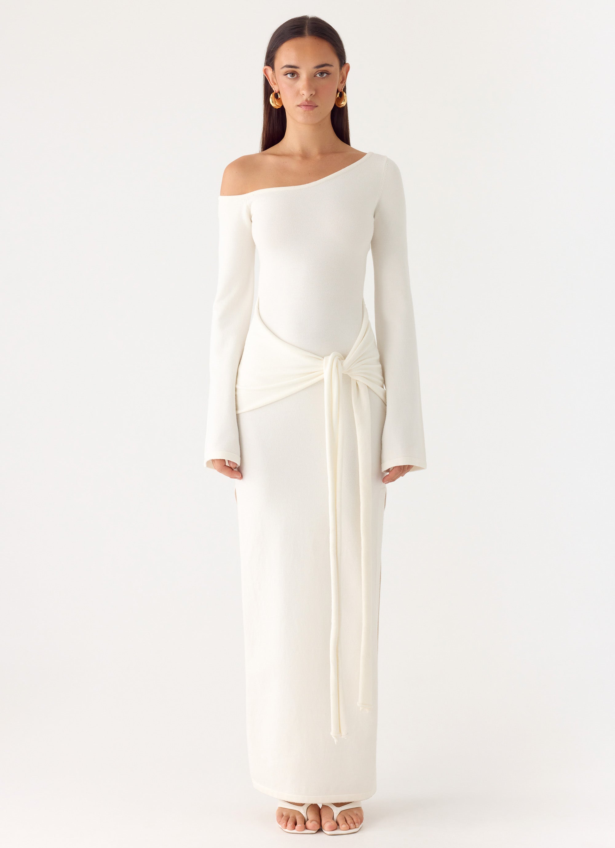 Kova Knit Maxi Dress - White
