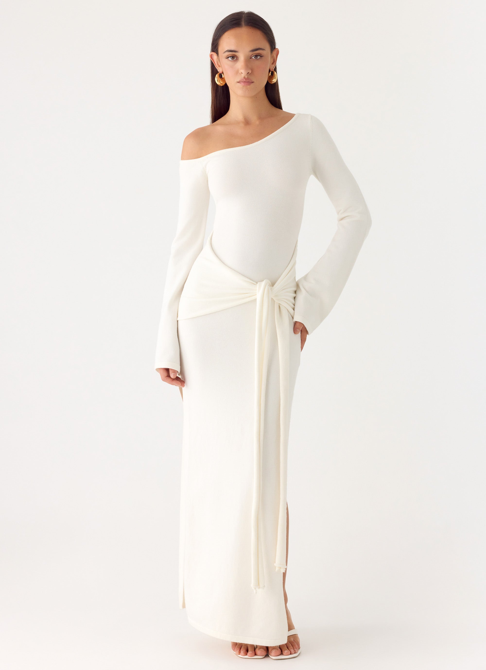 Kova Knit Maxi Dress - White