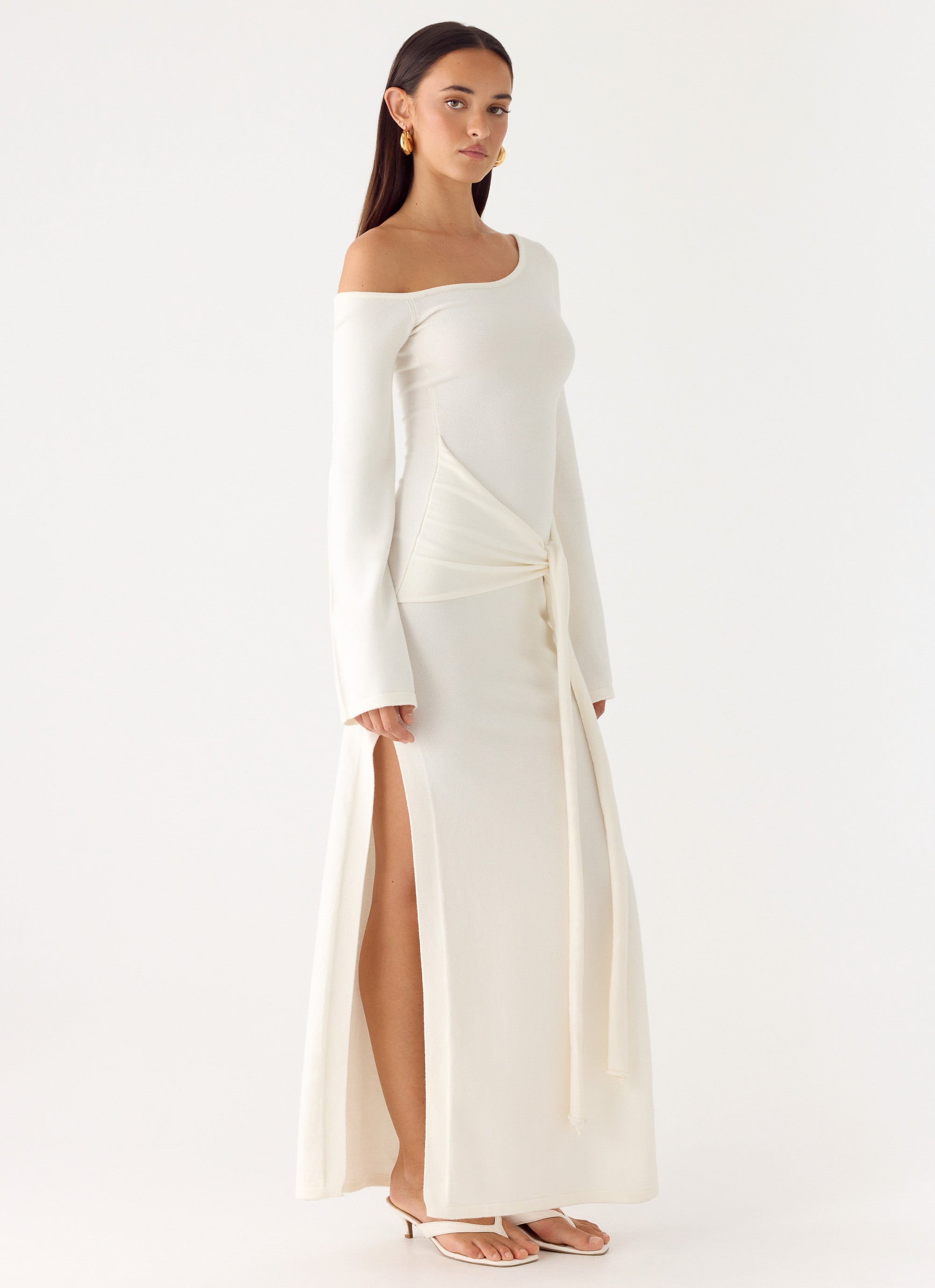 Kova Knit Maxi Dress - White