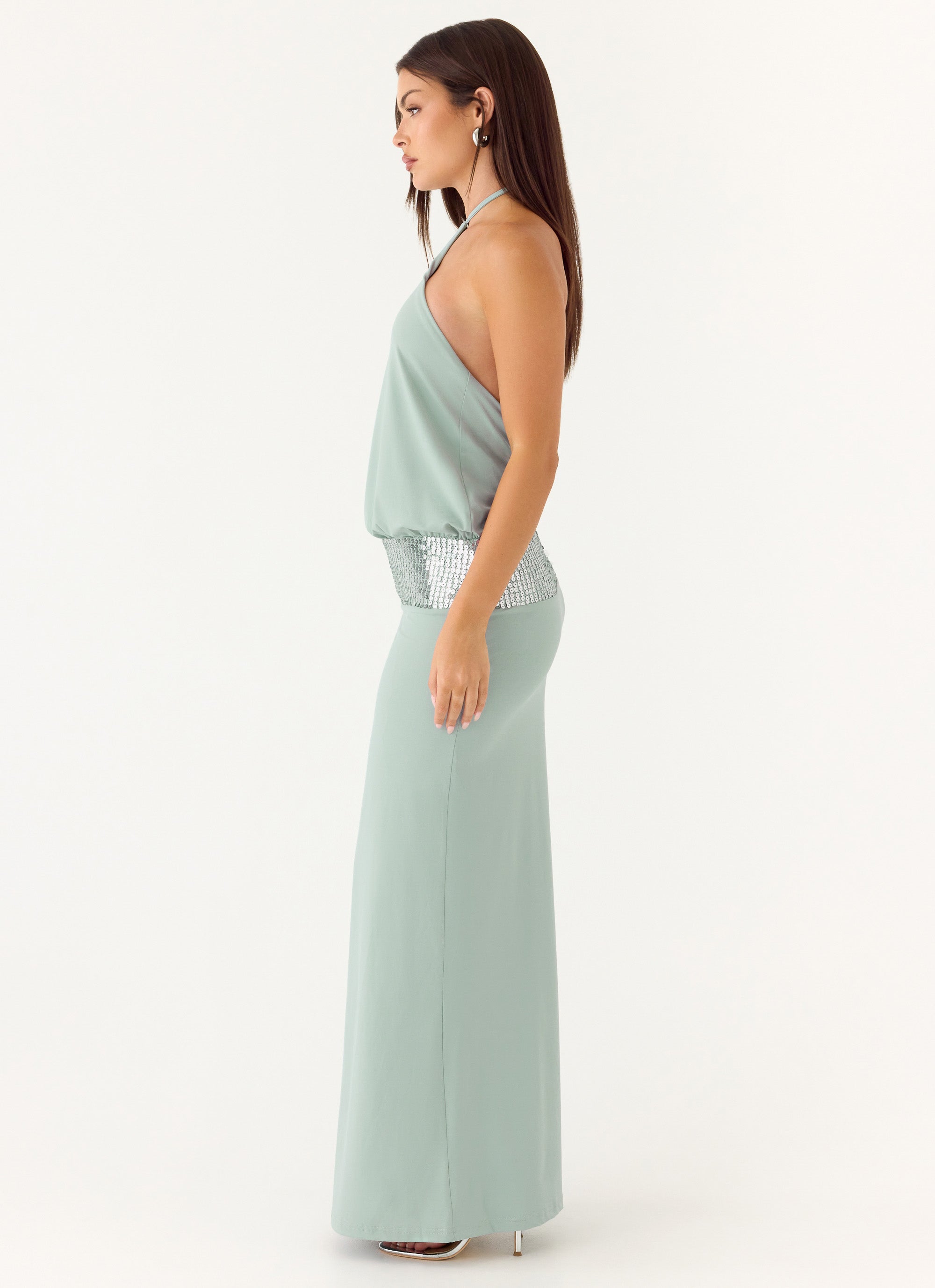 Marcie Halter Maxi Dress - Mint