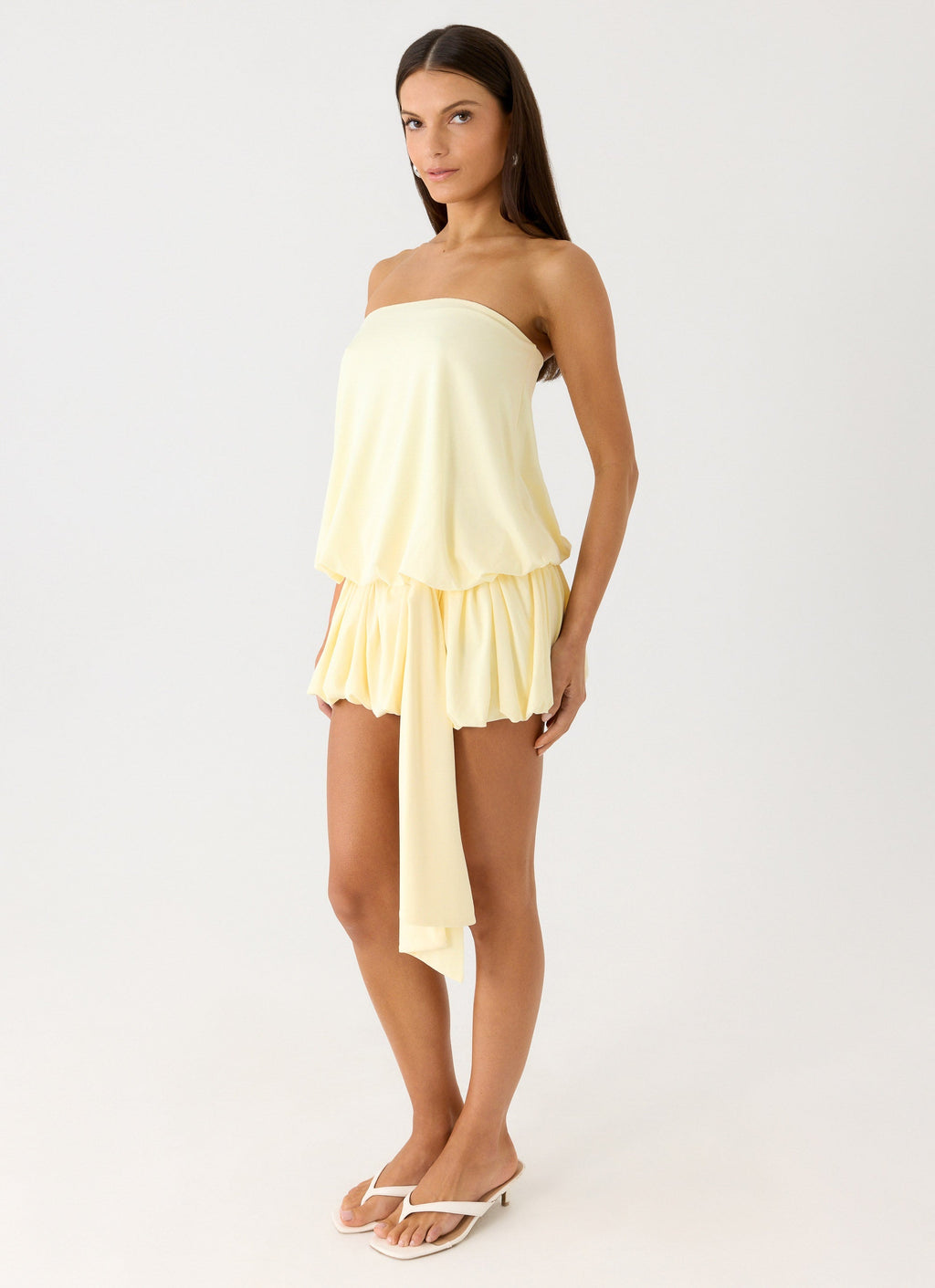 Mazie Strapless Mini Dress - Yellow