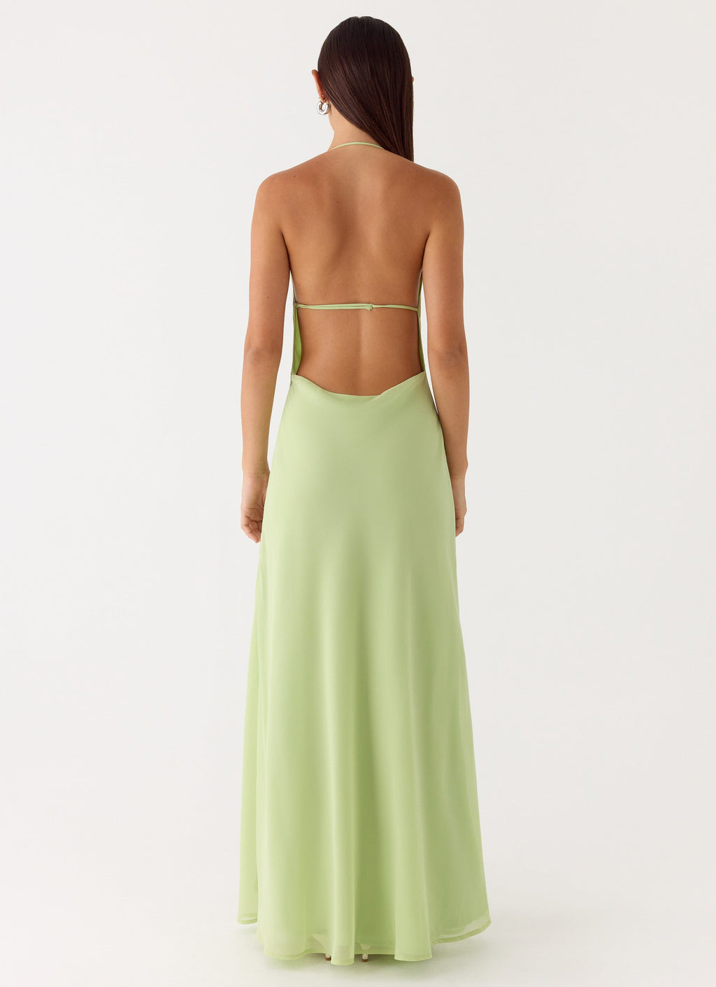 Morning Crush Cowl Maxi Dress - Lime