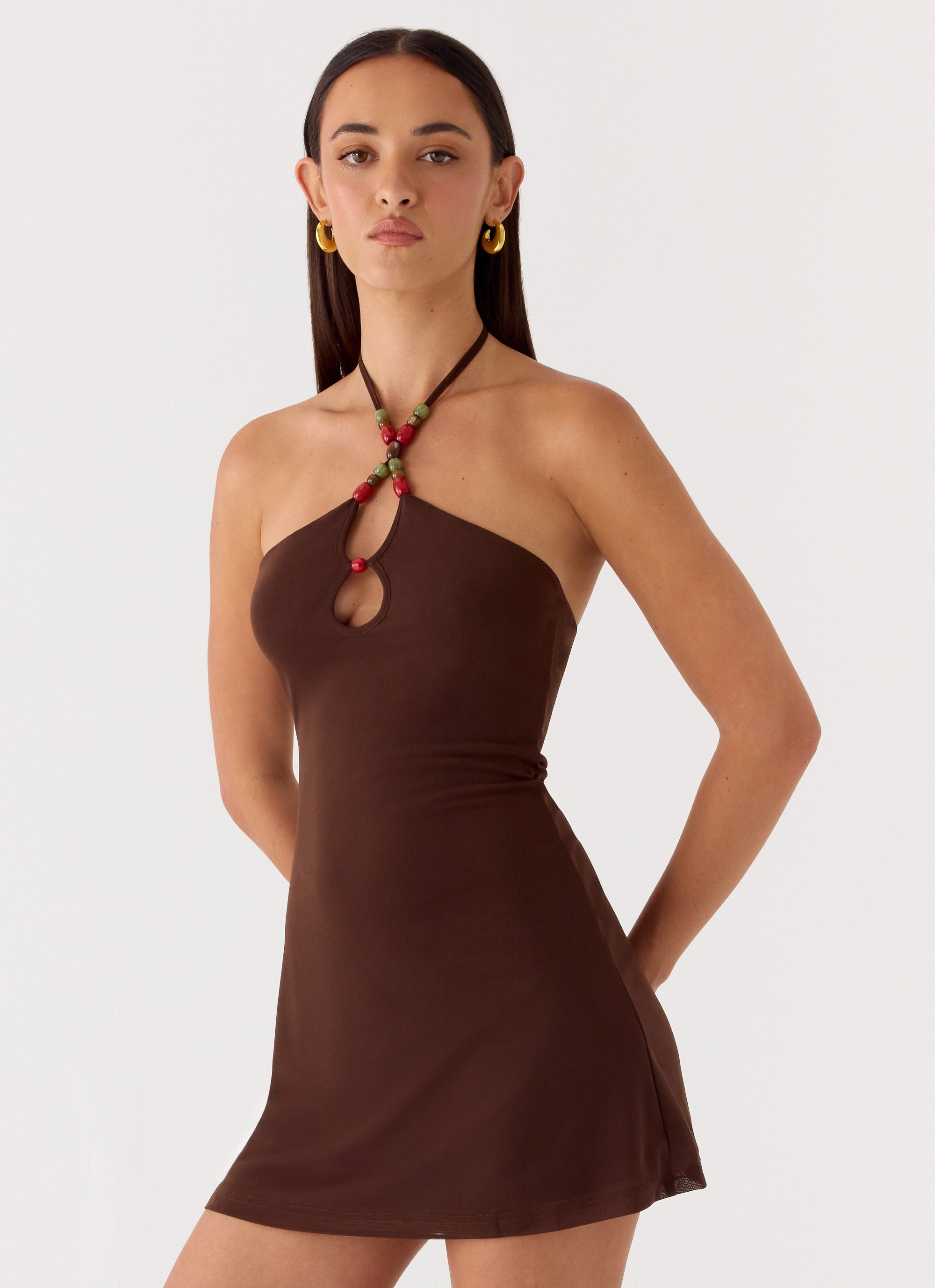 Party For You Mini Dress - Chocolate
