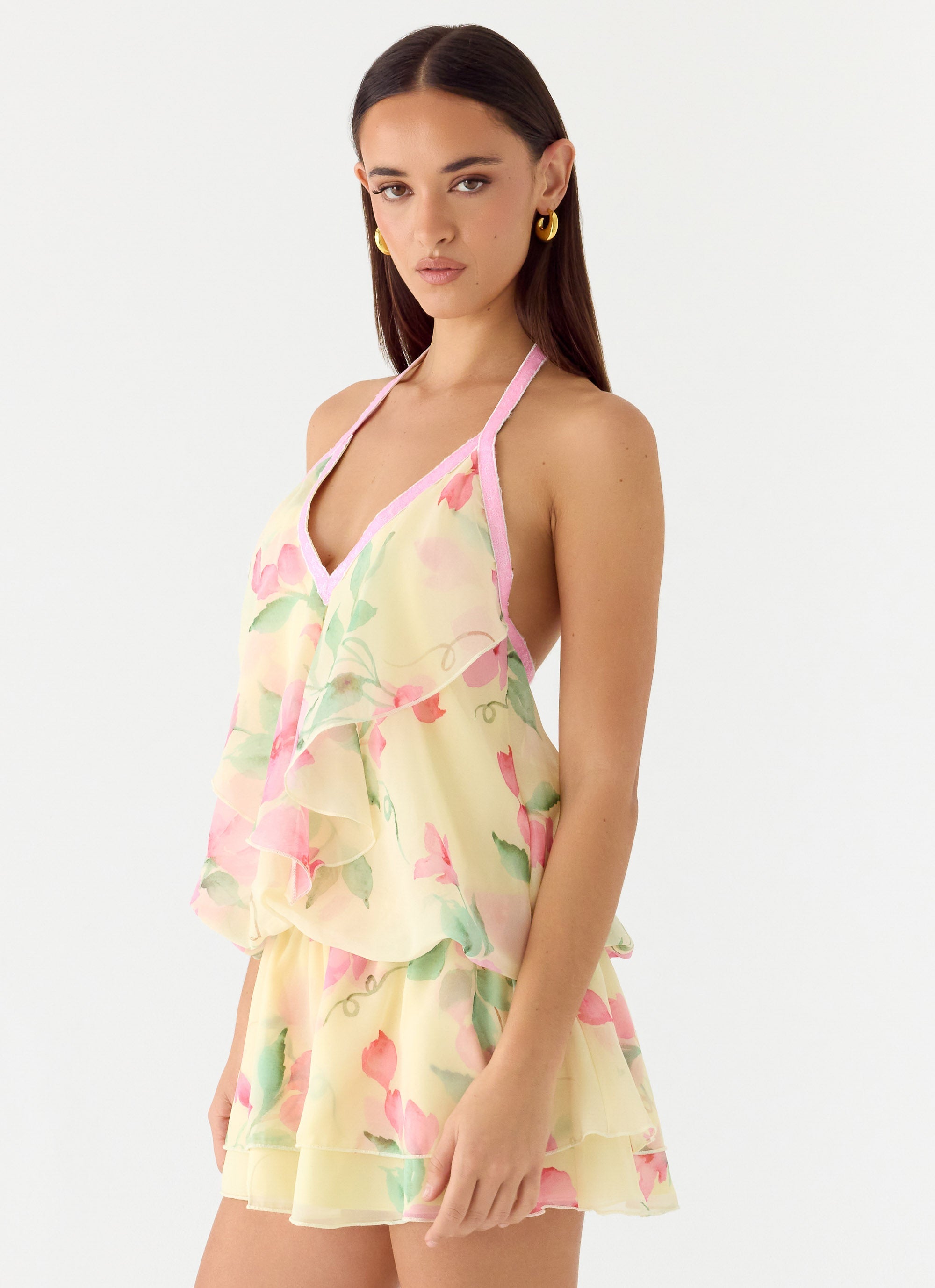 Read Your Mind Mini Dress - Lemon Soleil