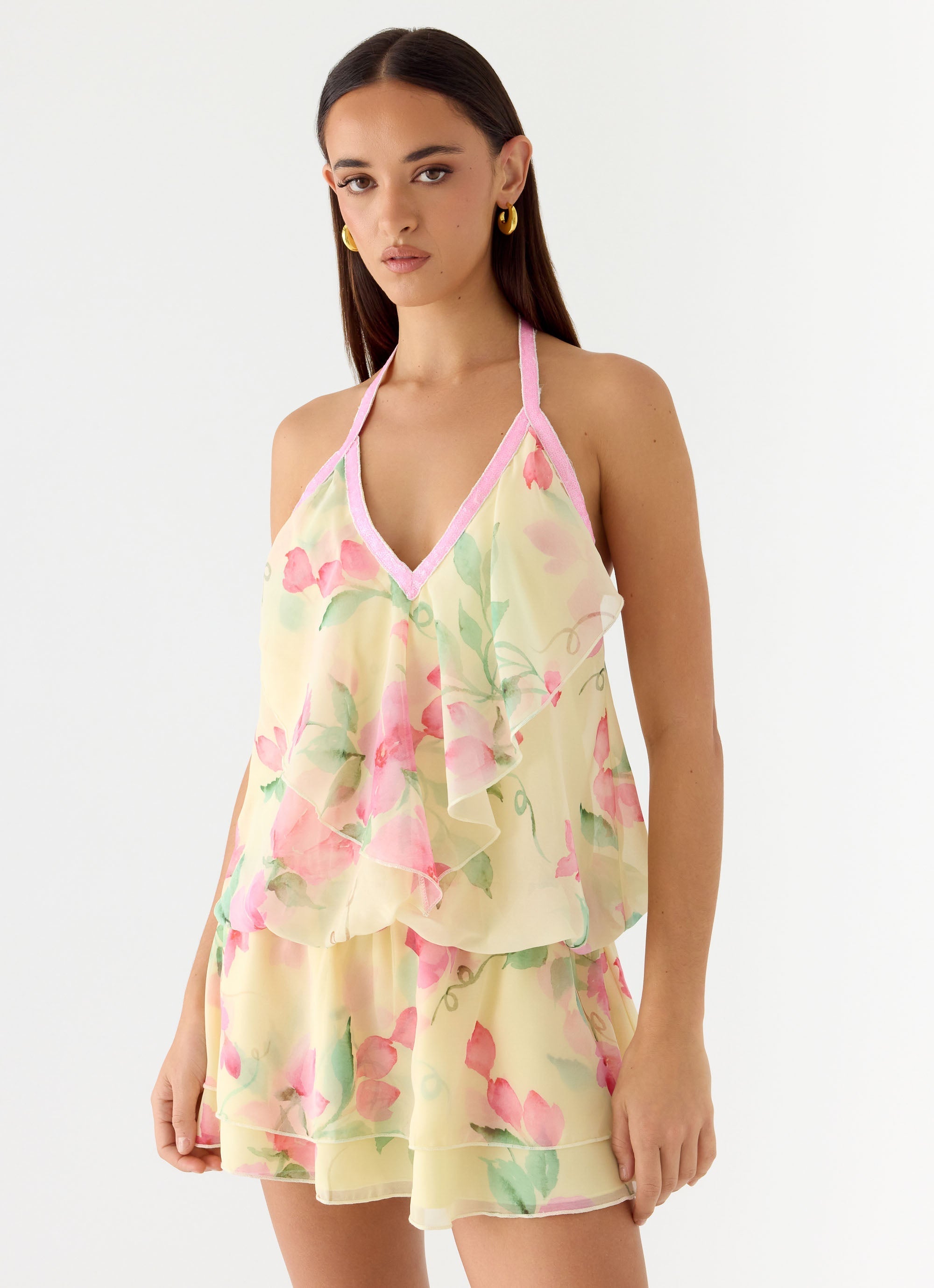 Read Your Mind Mini Dress - Lemon Soleil